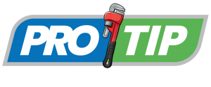 Pro Tip banner with red and black wrench with tagline in white that reads Cypress Plumbing